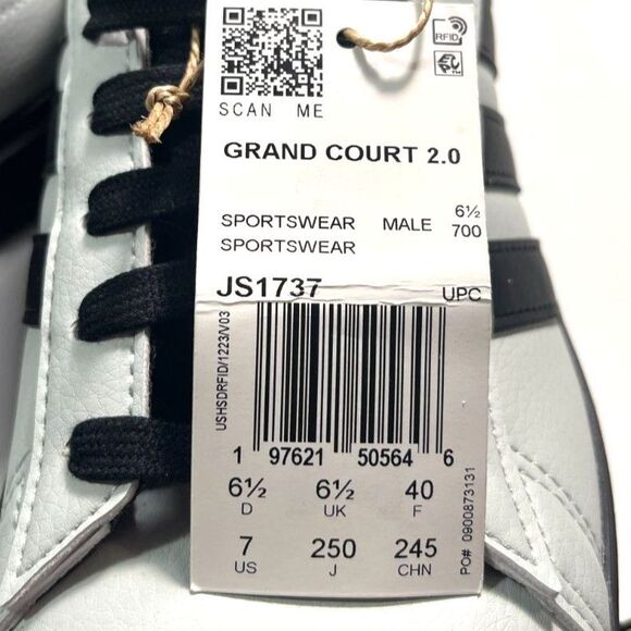 Adidas Men's Grand Court Sneakers 2.0 SZ 7. NEW - Picture 5 of 5